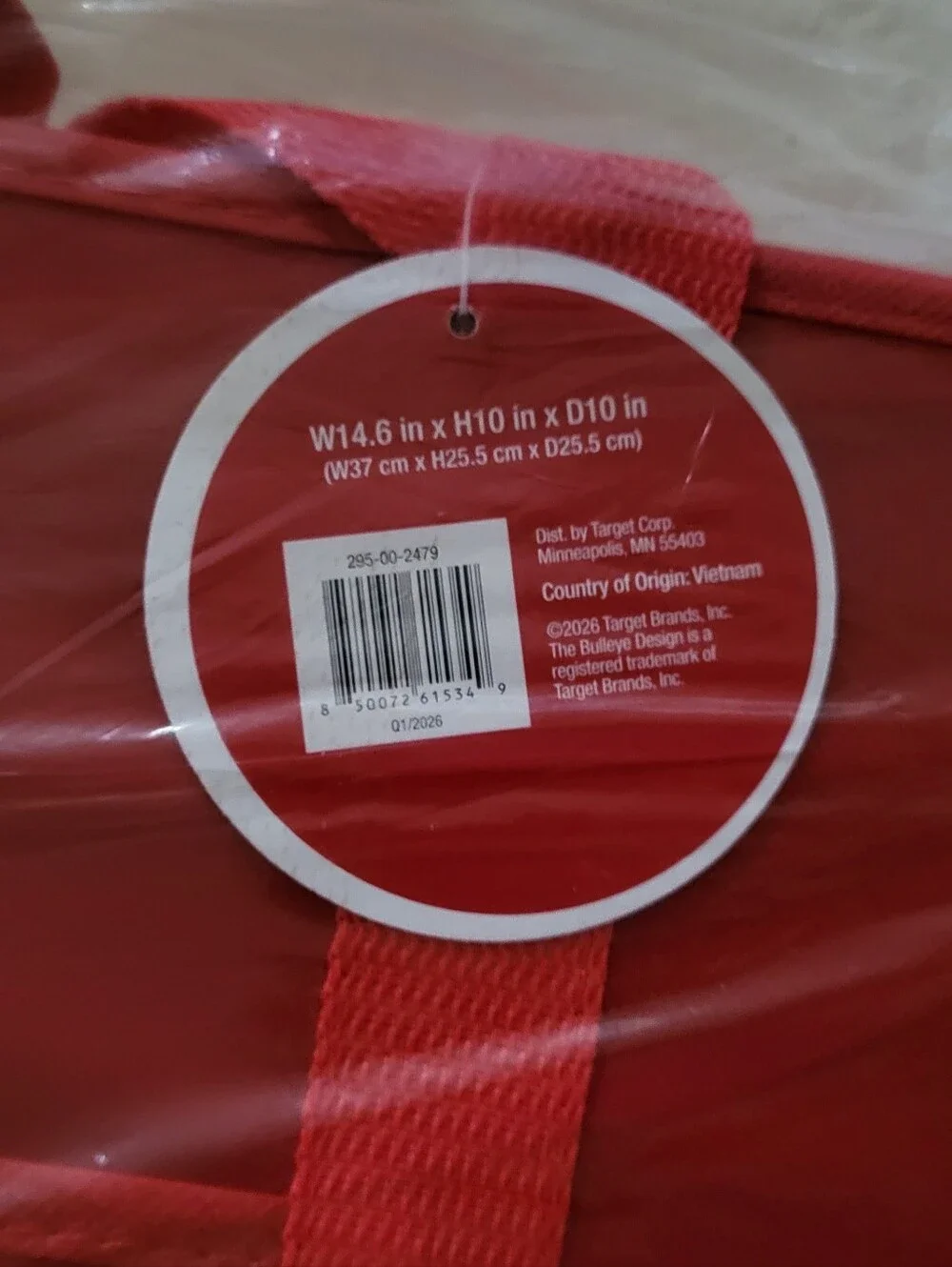 NEW Target Collapsible Bag Red